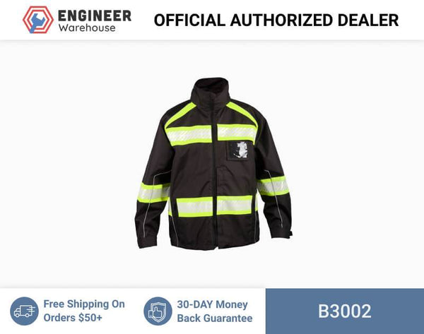 ML Kishigo Enhanced Visibility Premium Jacket 2XLarge (Black/Lime) - B3002