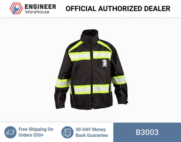ML Kishigo Enhanced Visibility Premium Jacket 3XLarge (Black/Lime) - B3003