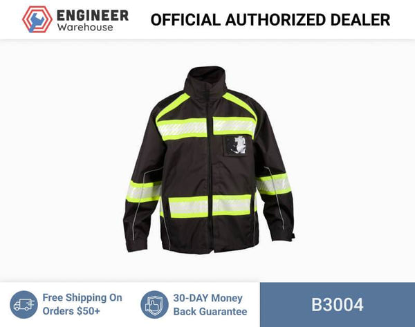 ML Kishigo Enhanced Visibility Premium Jacket 4XLarge (Black/Lime) - B3004