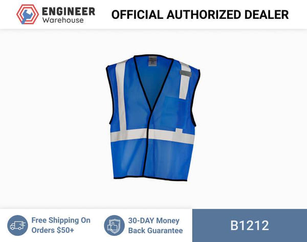 ML Kishigo Enhanced Visibility Vests Enhanced Visibility Single Pocket Mesh Vest - Economy - 2XLarge-3XLarge - Royal Blue - B1212