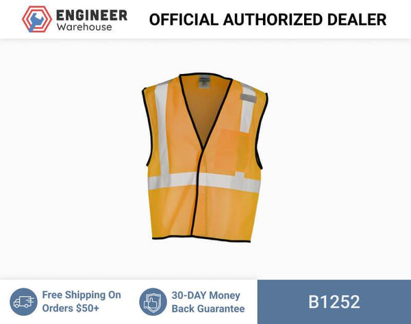 ML Kishigo Enhanced Visibility Vests Enhanced Visibility Single Pocket Mesh Vest - Economy - 2XLarge-3XLarge - Yellow - B1252