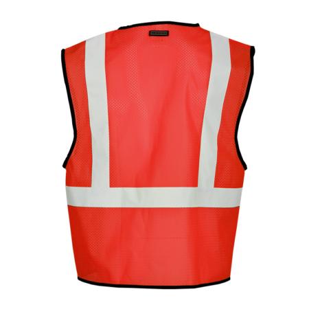 ML Kishigo Enhanced Visibility Vests Enhanced Visibility Single Pocket Mesh Vest - Economy - 4XLarge-5XLarge - Red - B1224