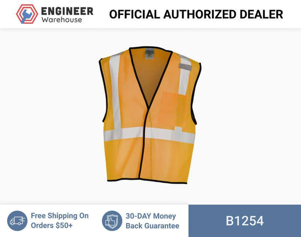 ML Kishigo Enhanced Visibility Vests Enhanced Visibility Single Pocket Mesh Vest - Economy - 4XLarge-5XLarge - Yellow - B1254