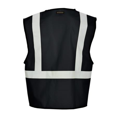 ML Kishigo Enhanced Visibility Vests Enhanced Visibility Single Pocket Mesh Vest - Economy - Large-XLarge - Black - B120L