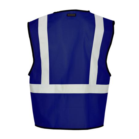 ML Kishigo Enhanced Visibility Vests Enhanced Visibility Single Pocket Mesh Vest - Economy - Large-XLarge - Navy Blue - B127L