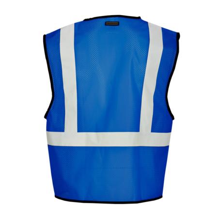 ML Kishigo Enhanced Visibility Vests Enhanced Visibility Single Pocket Mesh Vest - Economy - Large-XLarge - Royal Blue - B121L