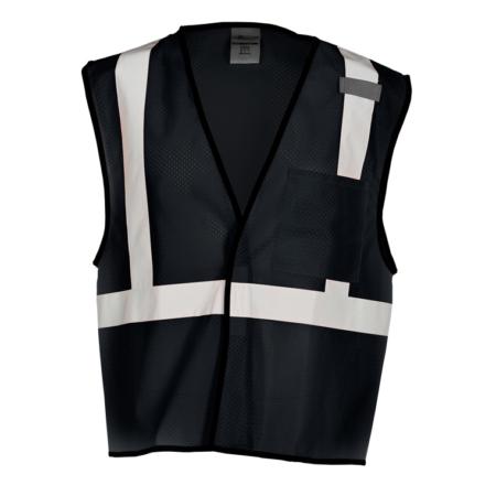 ML Kishigo Enhanced Visibility Vests Enhanced Visibility Single Pocket Mesh Vest - Economy - Small-Medium - Black - B120S