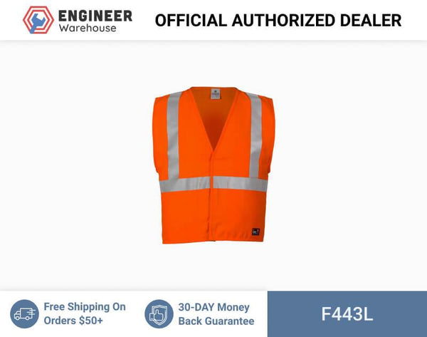 ML Kishigo Flame Resistant FR ARC Vest - Large - Orange- ARC 1 - F443L