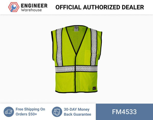 ML Kishigo Flame Resistant FR Breathable Dark Contrasting Vest - 3XLarge - Lime - FM4533