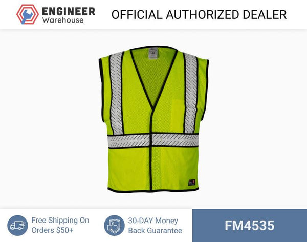 ML Kishigo Flame Resistant FR Breathable Dark Contrasting Vest - 5XLarge - Lime - FM4535