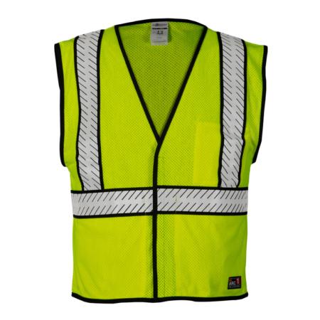ML Kishigo Flame Resistant FR Breathable Dark Contrasting Vest - Large - Lime - FM453L
