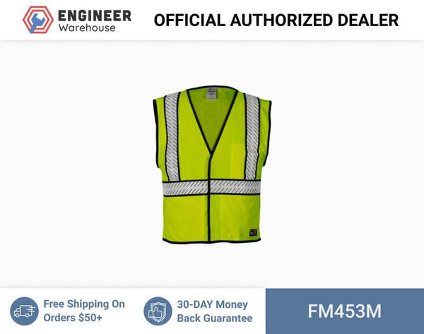 ML Kishigo Flame Resistant FR Breathable Dark Contrasting Vest - Medium - Lime - FM453M