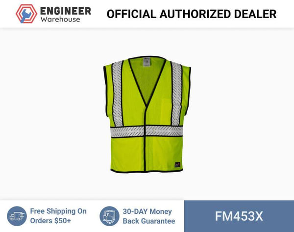 ML Kishigo Flame Resistant FR Breathable Dark Contrasting Vest - XLarge - Lime - FM453X
