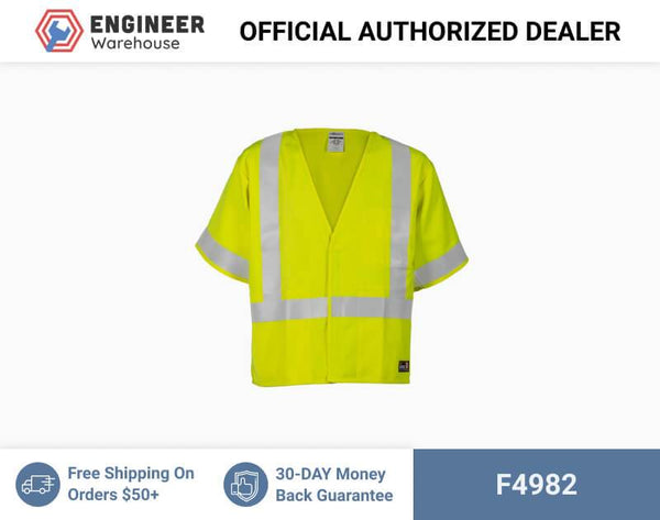 ML Kishigo Flame Resistant FR Class 3 Economy Vest - 2XLarge - Lime - F4982