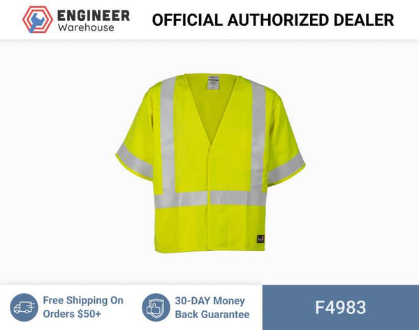 ML Kishigo Flame Resistant FR Class 3 Economy Vest - 3XLarge - Lime - F4983