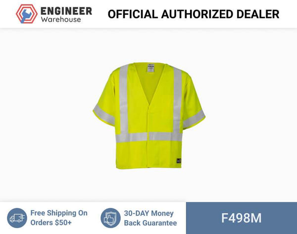 ML Kishigo Flame Resistant FR Class 3 Economy Vest - Medium - Lime - F498M