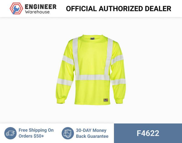 ML Kishigo Flame Resistant FR Long Sleeve T-Shirt - Economy - 2XLarge - Lime - F4622