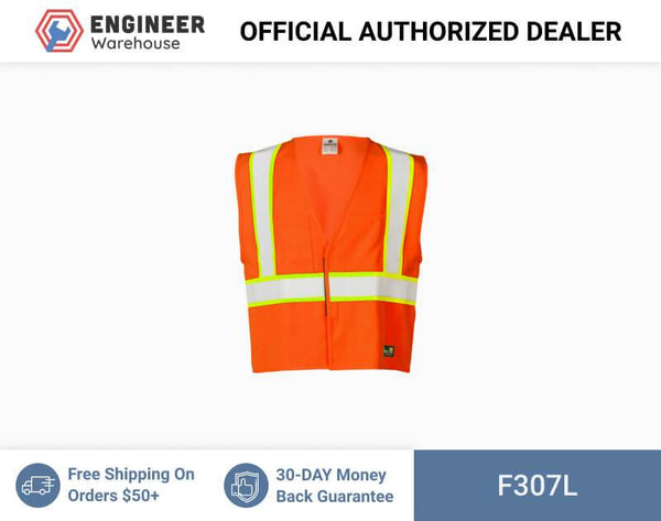 ML Kishigo Flame Resistant FR Pro Series Vest - Class 2 - Large - Orange: 2-4 week lead time - F307L