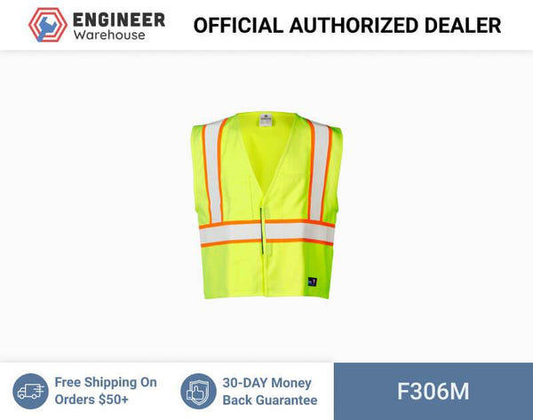 ML Kishigo Flame Resistant FR Pro Series Vest - Class 2 - Medium - Lime: 2-4 week lead time - F306M