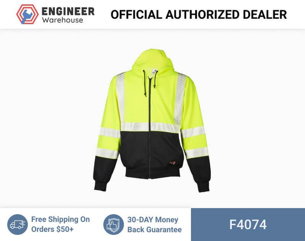 ML Kishigo Flame Resistant Premium Black Series FR Hoodie - 4XLarge - Lime - F4074