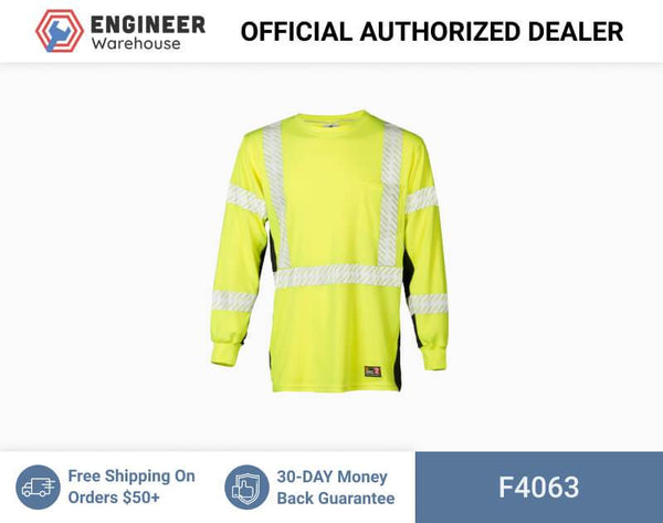 ML Kishigo Flame Resistant Premium Black Series FR Long Sleeve T-Shirt - 3XLarge - Lime - F4063