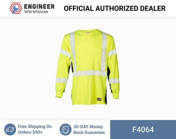 ML Kishigo Flame Resistant Premium Black Series FR Long Sleeve T-Shirt - 4XLarge - Lime - F4064