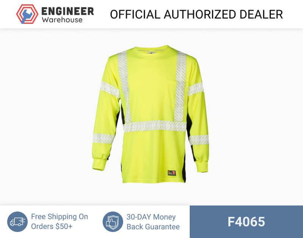 ML Kishigo Flame Resistant Premium Black Series FR Long Sleeve T-Shirt - 5XLarge - Lime - F4065