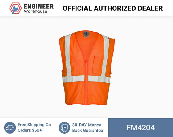 ML Kishigo Flame Resistant Self Extinguishing Mesh Vest - 4XLarge - Orange - FM4204