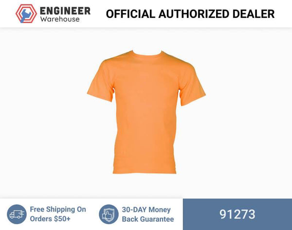 ML Kishigo Non-ANSI T-Shirts 100% Cotton T-Shirt - Short Sleeve - 3XLarge - Orange w/ pocket - 91273