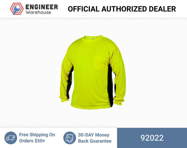 ML Kishigo Non-ANSI T-Shirts Premium Black Series Long Sleeve T-Shirt - 2XLarge - Lime - 92022