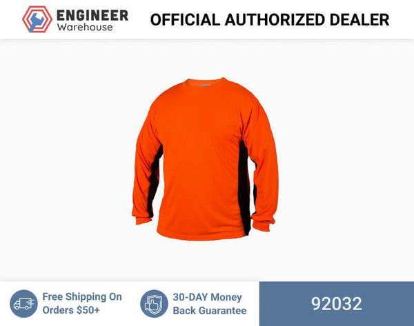 ML Kishigo Non-ANSI T-Shirts Premium Black Series Long Sleeve T-Shirt - 2XLarge - Orange - 92032