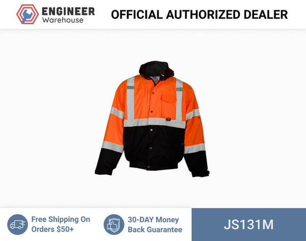 ML Kishigo Outerwear Ripstop Bomber Jacket - Medium - Orange - JS131M