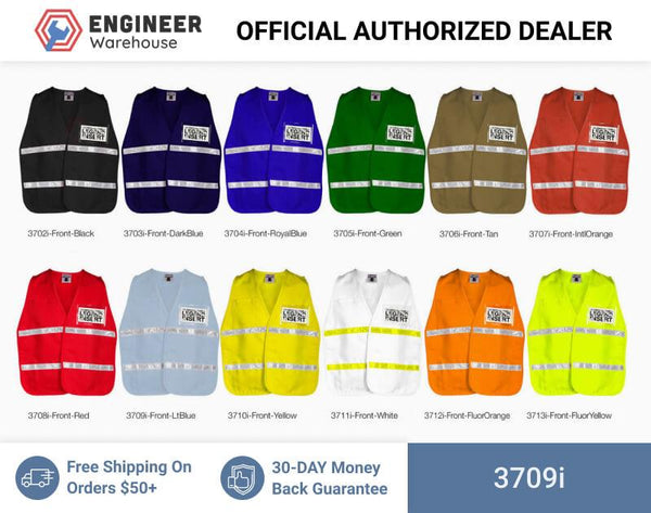 ML Kishigo 3700 Series Incident Command Vest (Light Blue) - 3709i