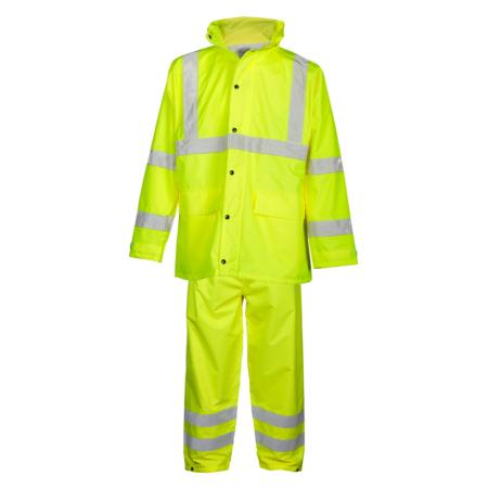 ML Kishigo Rainwear Rainwear Set - Economy - Small-Medium - Lime Jacket/Pant - RW110S