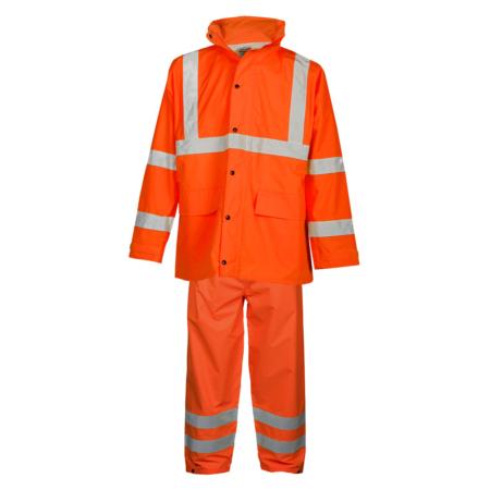 ML Kishigo Rainwear Rainwear Set - Economy - Small-Medium - Orange Jacket/Pant - RW111S