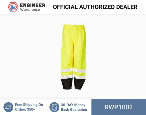 ML Kishigo Rainwear Storm Stopper Pro Rainwear - 2XLarge-3XLarge - Lime Pants - RWP1002