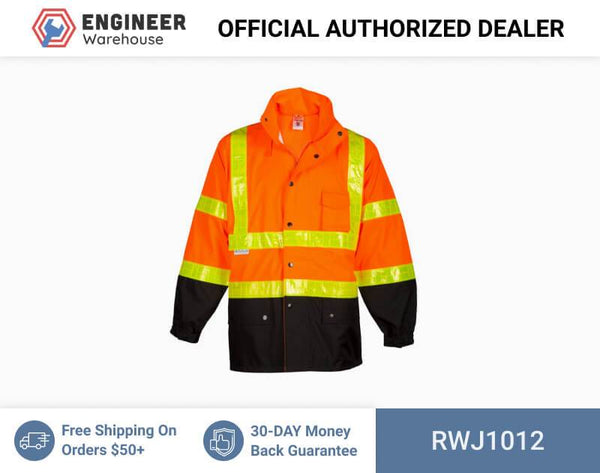 ML Kishigo Rainwear Storm Stopper Pro Rainwear - 2XLarge-3XLarge - Orange Jacket - RWJ1012