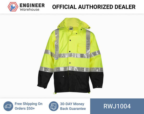 ML Kishigo Rainwear Storm Stopper Pro Rainwear - 4XLarge-5XLarge - Lime Jacket - RWJ1004