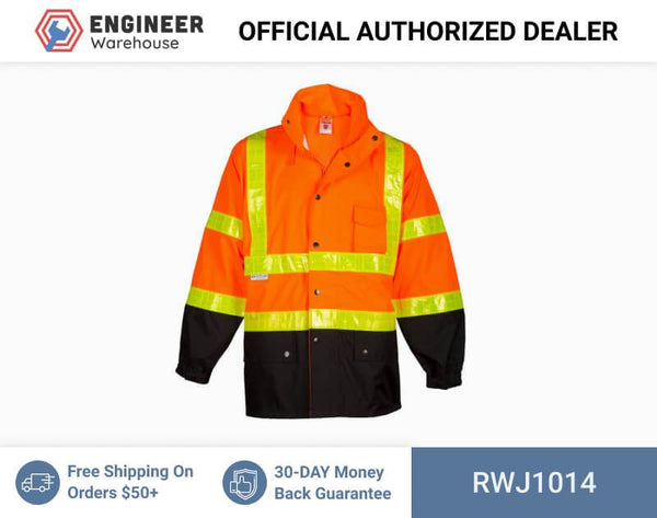 ML Kishigo Rainwear Storm Stopper Pro Rainwear - 4XLarge-5XLarge - Orange Jacket - RWJ1014