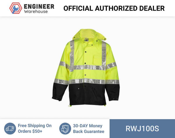ML Kishigo Rainwear Storm Stopper Pro Rainwear - Small-Medium - Lime Jacket - RWJ100S