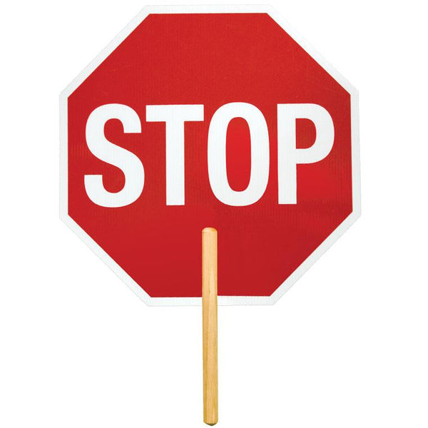 ML Kishigo 18" Non-Reflective Ultra Lightweight Stop Sign w/ 9" Handle - 5965