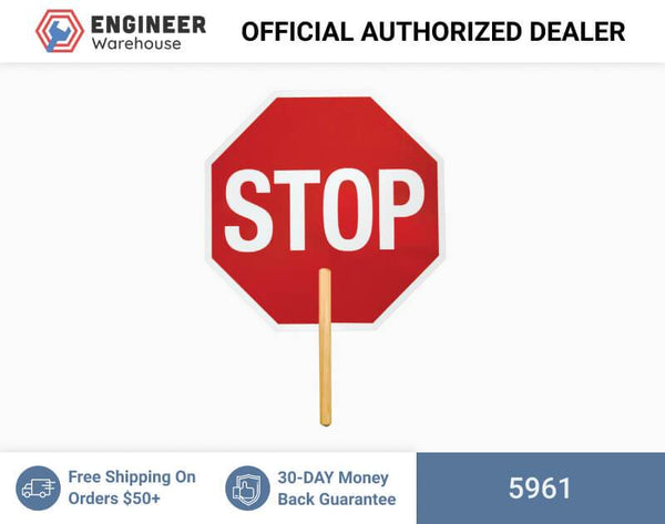 ML Kishigo 18" Reflective High-Intensity Grade Stop/Slow Sign w/ 12" Handle - 5961