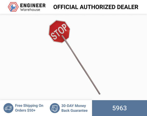 ML Kishigo 18" Reflective High-Intensity Grade Stop/Slow Sign w/ 60" Handle - 5963