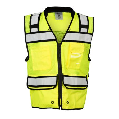 ML Kishigo Surveyor Vests High Performance Surveyors Zipper Vest- Class 2 - Large - Lime - S5004L