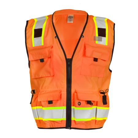 ML Kishigo Surveyor Vests Professional Surveyors Vest - Class 2 - 4XLarge - Orange - S50014