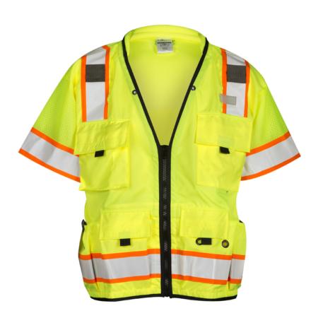 ML Kishigo Surveyor Vests Professional Surveyors Vest - Class 3 - 2XLarge - Lime - S50102