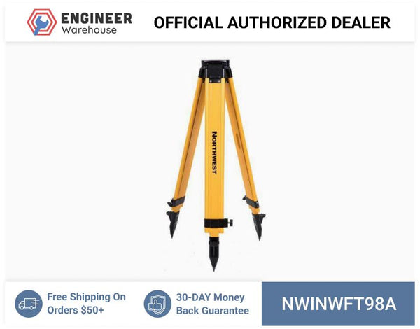 Northwest Instrument Heavy-Duty Wood/Fiberglass Flat-Head Tripod w/ Wing Nut Lock - NWFT98A