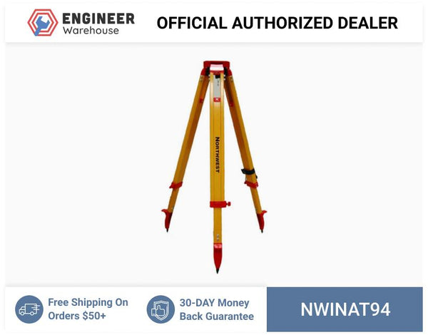 Northwest Instrument 38†to 62†Contractor’s Yellow Powder-Coated Dome-Head Tripod w/ Quick Clamp - NAT94
