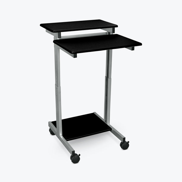 Luxor 24" Stand-Up Presentation Station (Silver/Black) - STANDUP-24-B