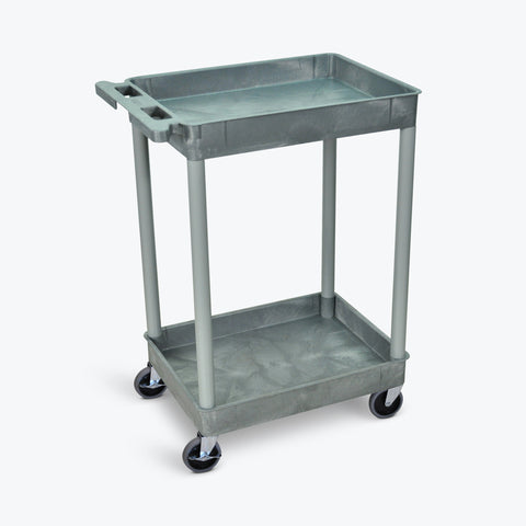 Luxor 24" x 18" 2-Shelf Tub Cart (Gray) - STC11-G
